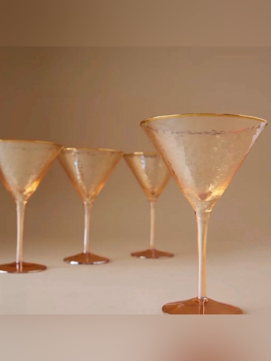 Anthropologie Other - NEW! Anthropologie Zaza Collection Martini Glass in Honey Luster (Set of 2)